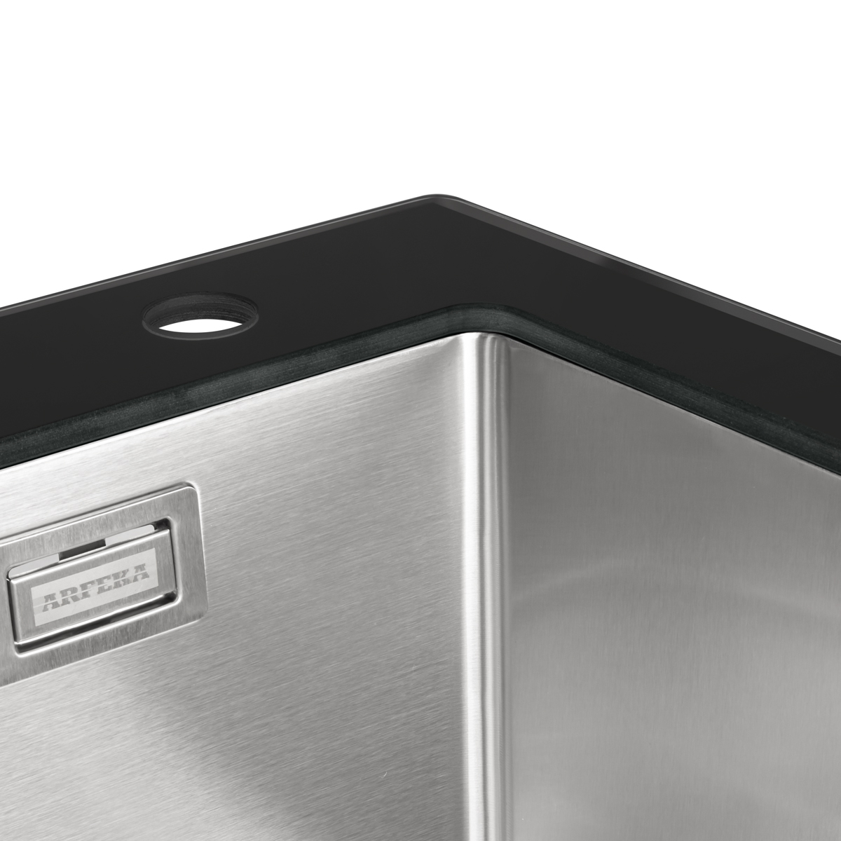 Мойка ARFEKA ECO AR 500*500 GS BLACK GLASS + SATIN