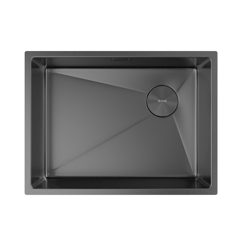 Мойка ZorG ZEROX 59 U / IF SIDE SF PVD GUNBLACK