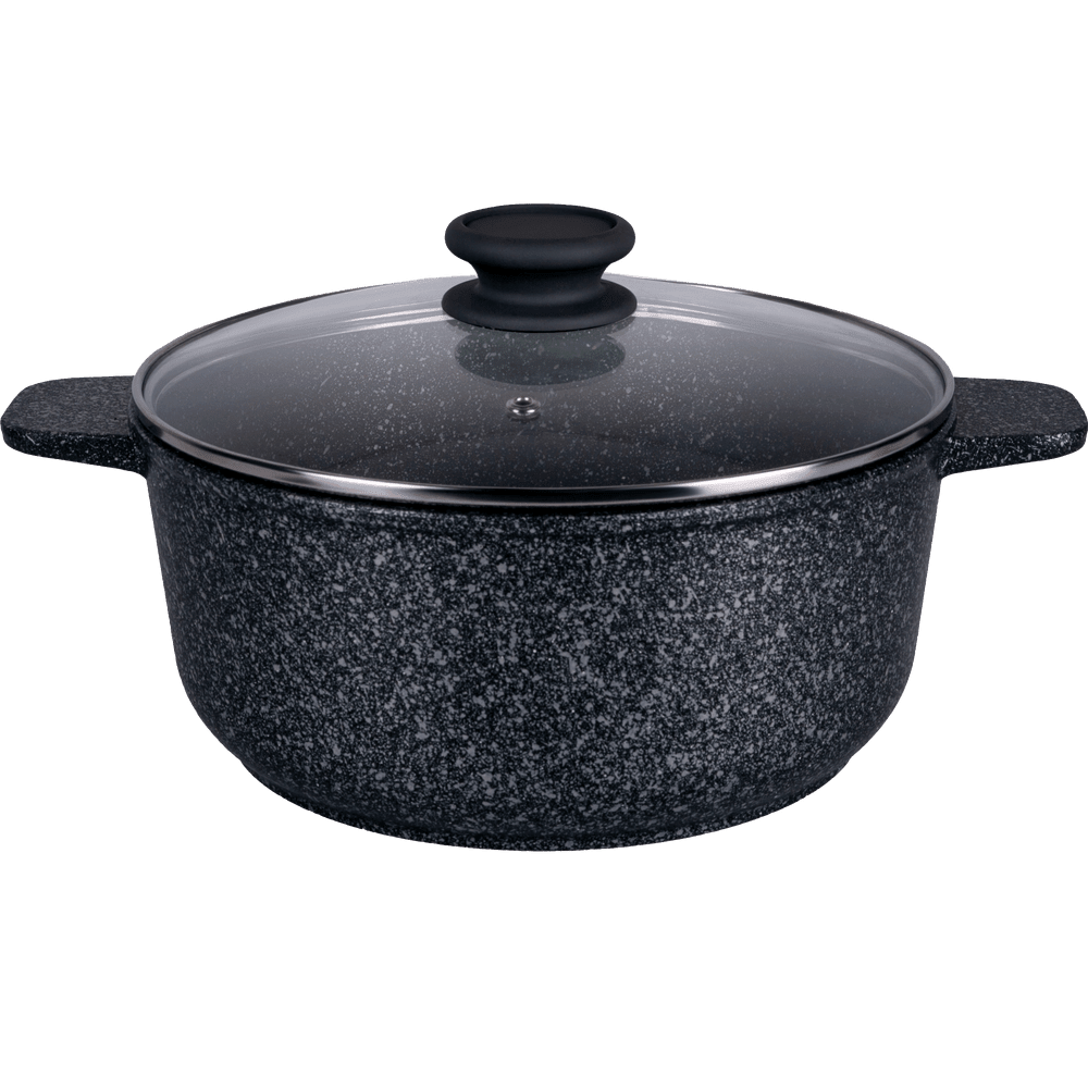 Кастрюля из литого алюминия со стеклянной крышкой, 24 см, 4 л MAUNFELD GRETA MF24GRTT01CR
