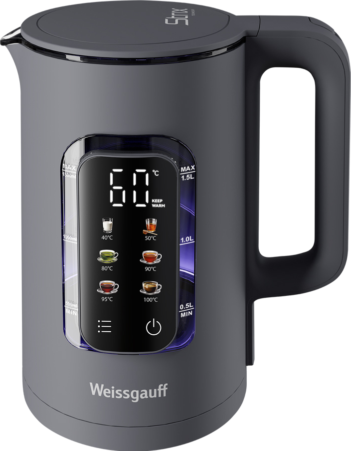 Чайник Weissgauff WK 1500 Dt Touch BodyCool