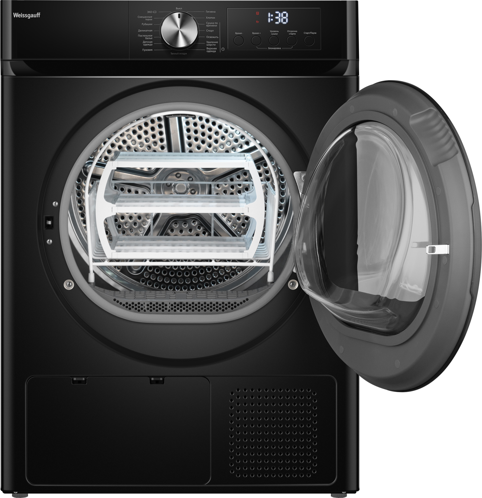Сушильная машина Weissgauff WD 6010 Heat Pump Matt Black