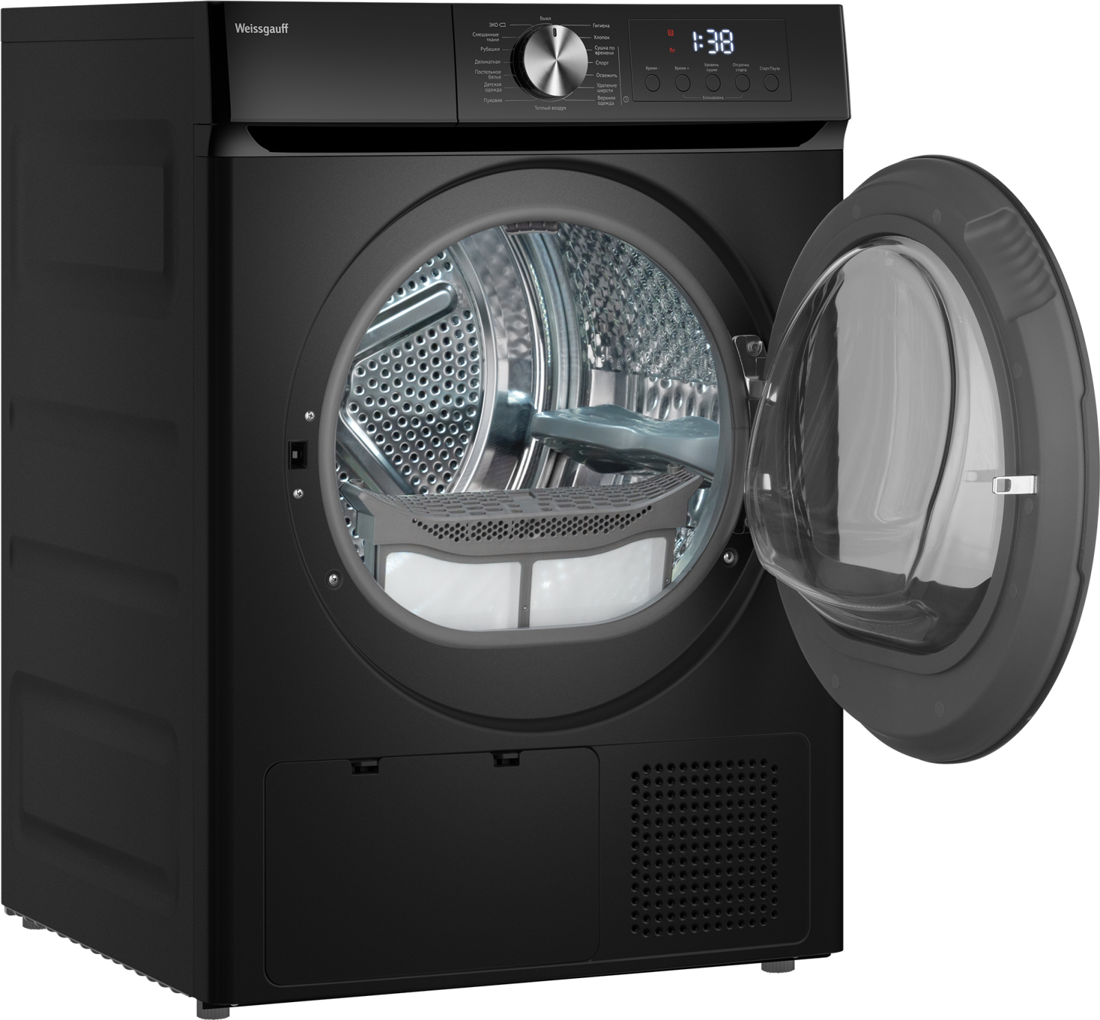 Сушильная машина Weissgauff WD 6010 Heat Pump Matt Black