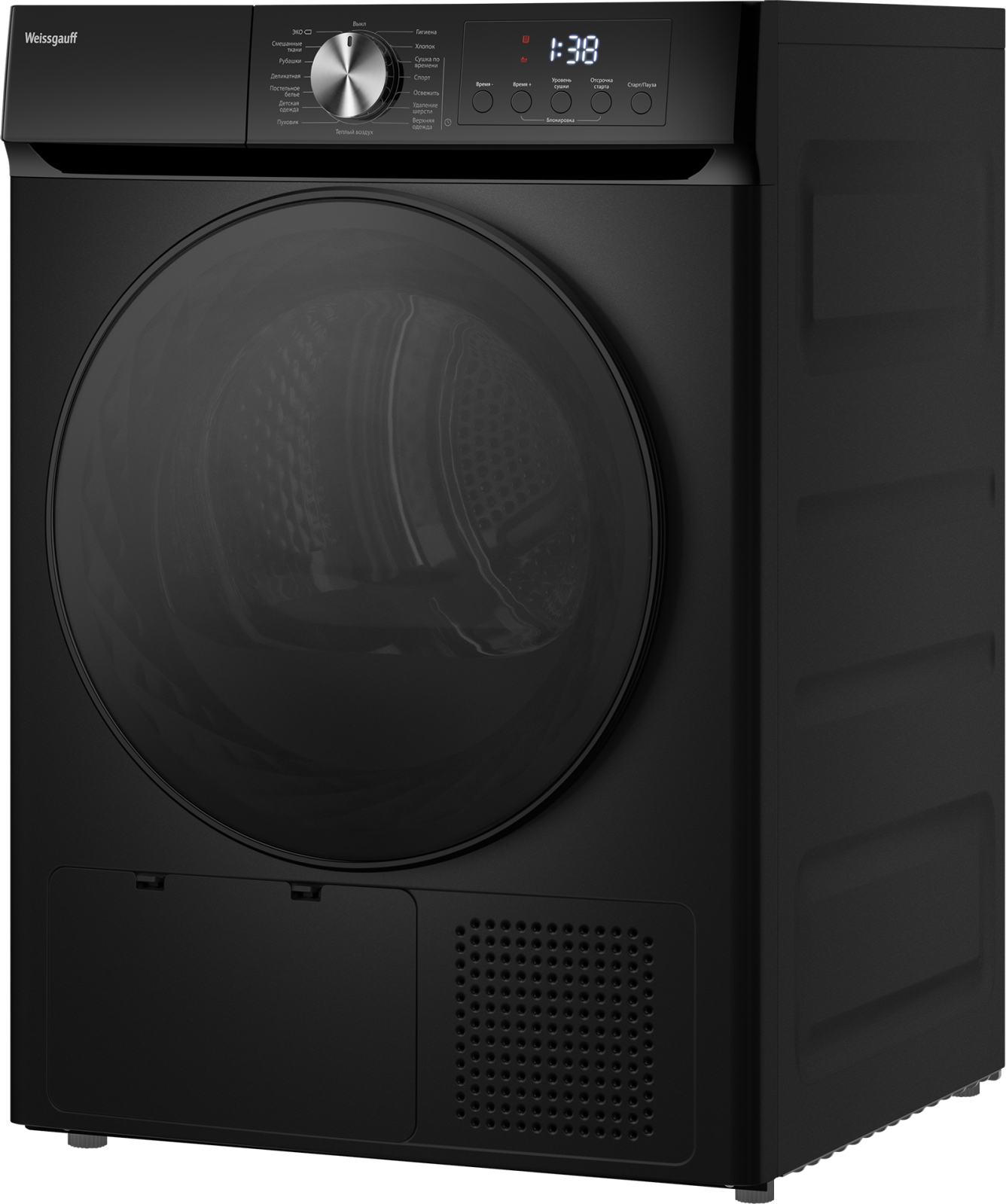 Сушильная машина Weissgauff WD 6010 Heat Pump Matt Black