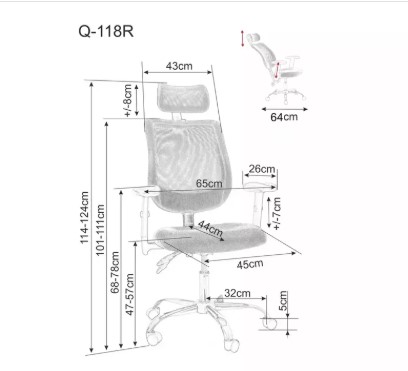 Кресло компьютерное SIGNAL Q-118R серый