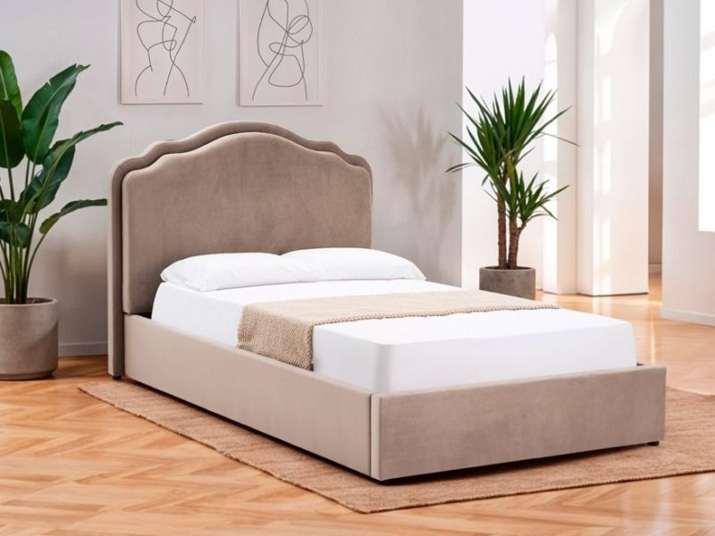 Кровать SIGNAL FLORENCJA Velvet Bluvel 40 темно-бежевый 140/200