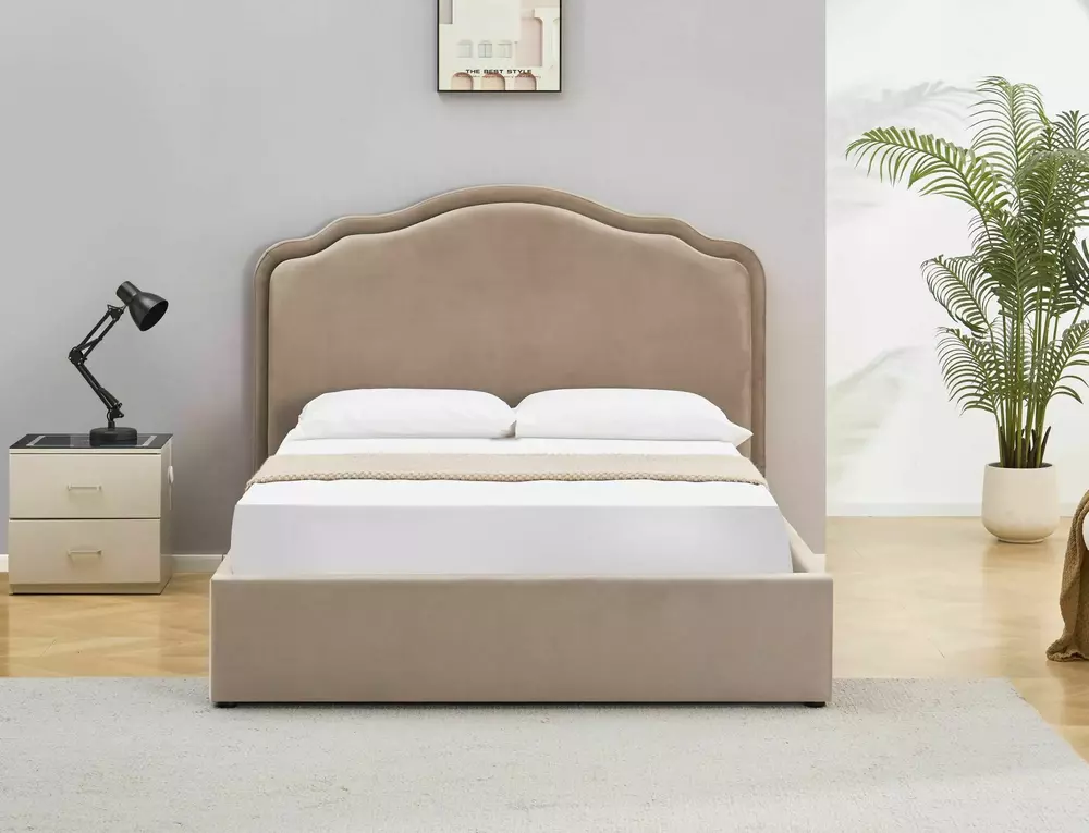 Кровать SIGNAL FLORENCJA Velvet Bluvel 40 темно-бежевый 140/200