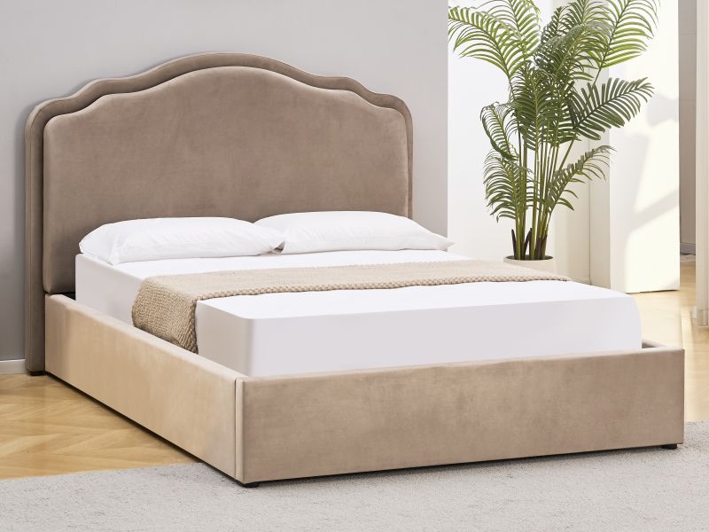 Кровать SIGNAL FLORENCJA Velvet Bluvel 40 темно-бежевый 160/200