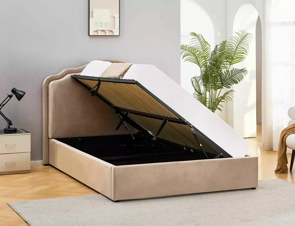 Кровать SIGNAL FLORENCJA Velvet Bluvel 40 темно-бежевый 160/200