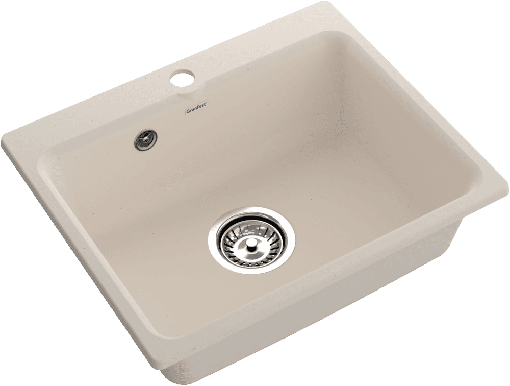 Кухонная мойка GRANFEST SMART SM-520 белый + сифон