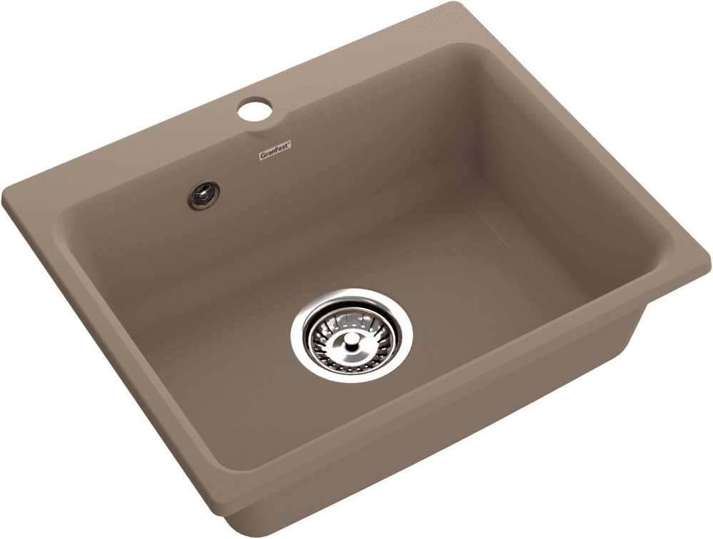 Кухонная мойка GRANFEST SMART SM-520 песочный + сифон