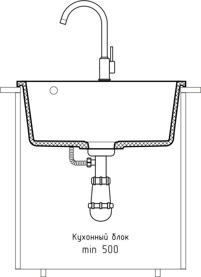 Кухонная мойка GRANFEST URBAN UR-4550 песочный