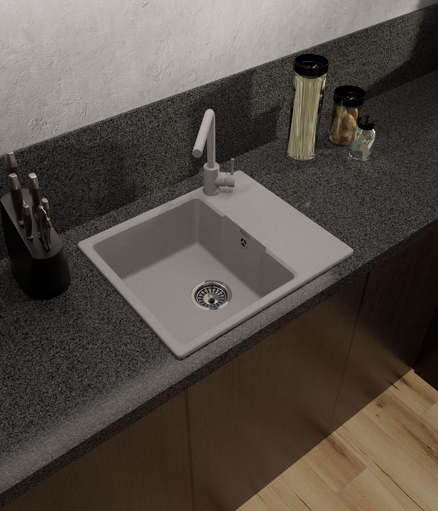 Кухонная мойка GRANFEST URBAN UR-658L серый