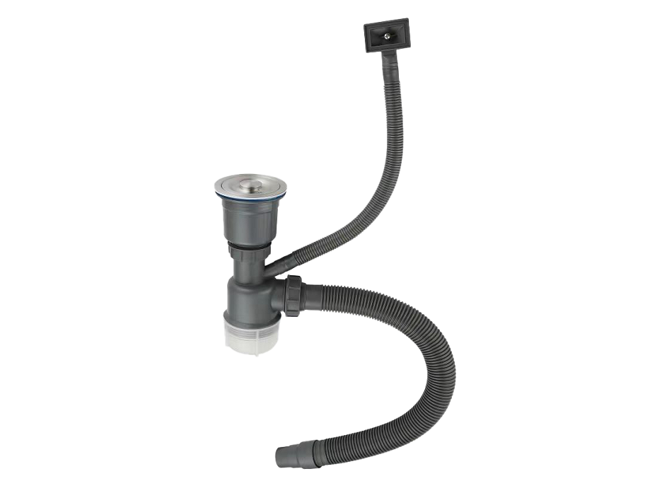 Кухонная мойка из нержавеющей стали GRANFEST METAL 7246 PVD графит