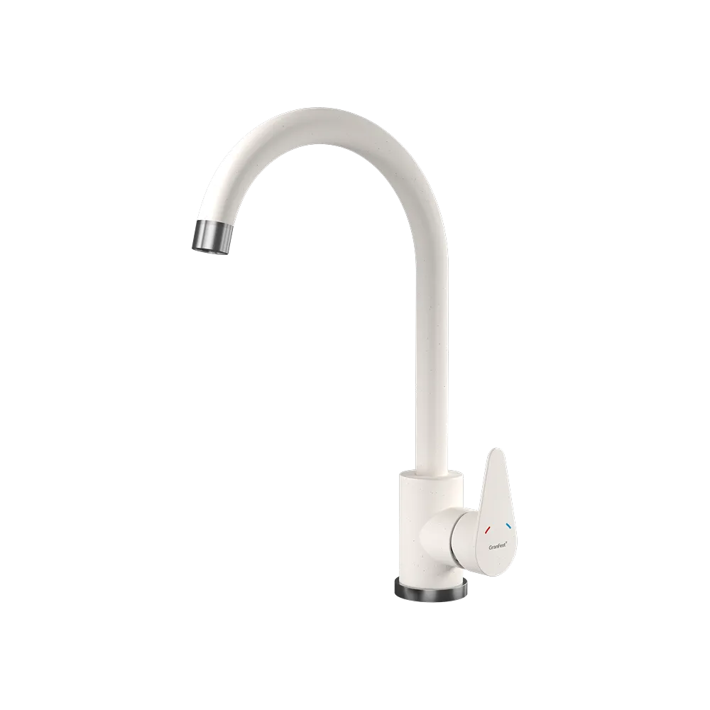 Смеситель для кухни GRANFEST QUARZ Z-5412 белый