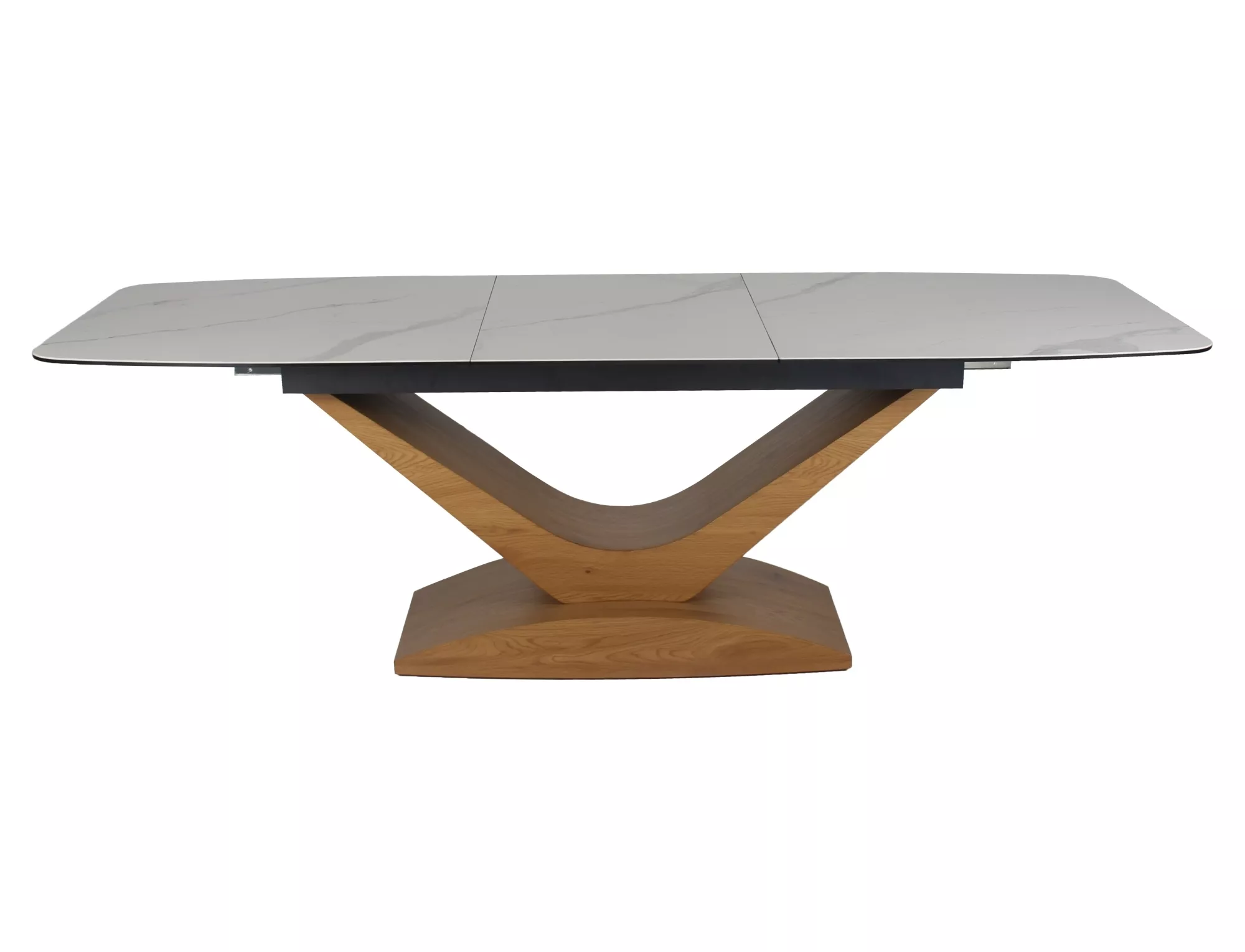 Стол обеденный SIGNAL DOLCE Ceramic Statuario Venato белый/дуб 180-240/95