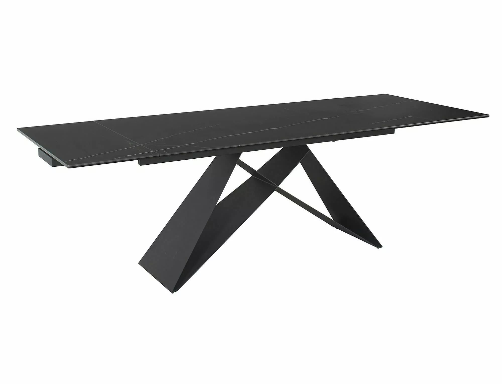 Стол обеденный SIGNAL WESTIN Ceramic Sahara Noir черный/черный мат 160-240/90