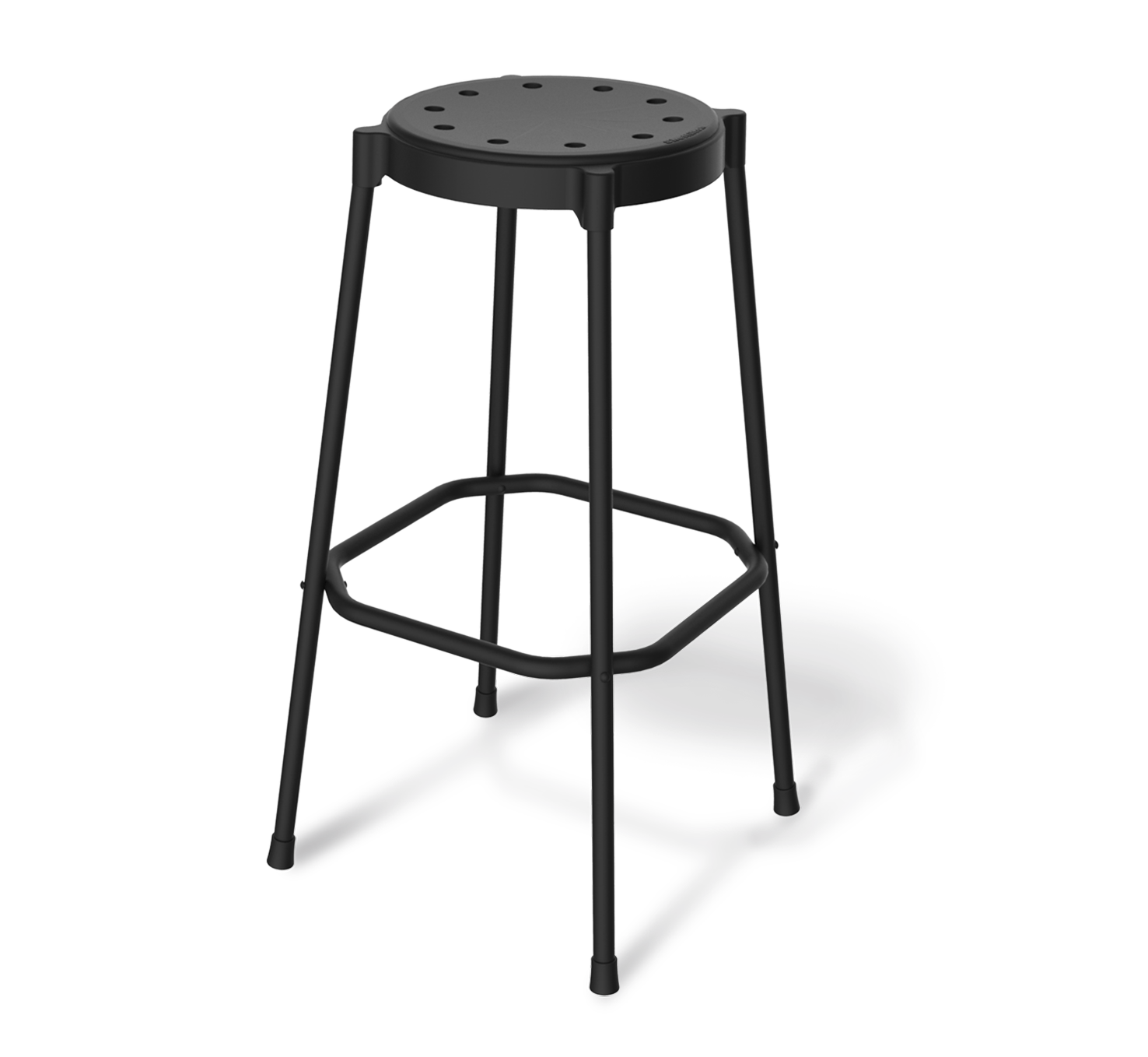 Стул барный Sheffilton SHT-S48 артикул CT-48 черный/черный муар