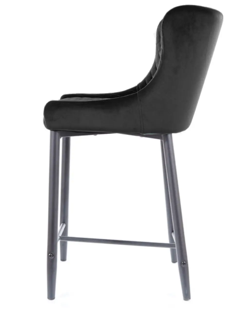 Стул барный SIGNAL COLIN B H-2 Velvet Bluvel 19 черный/черный