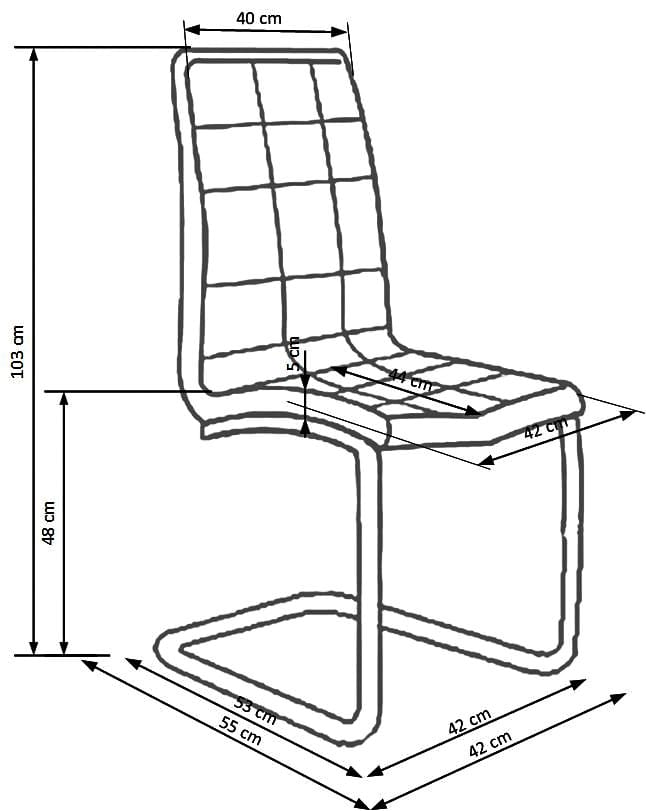 Стул HALMAR K147 белый/хром