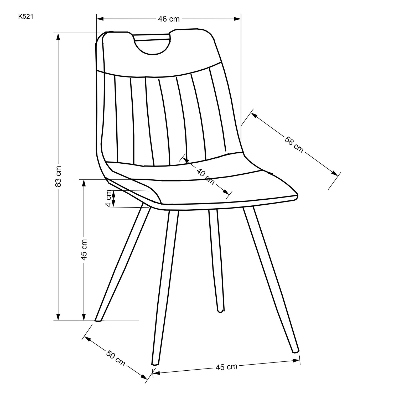 Стул HALMAR K521 горчичный