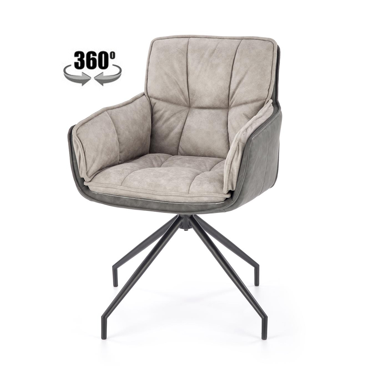 Стул HALMAR K523 серый/черный