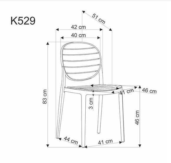 Стул HALMAR K529 белый/натуральный