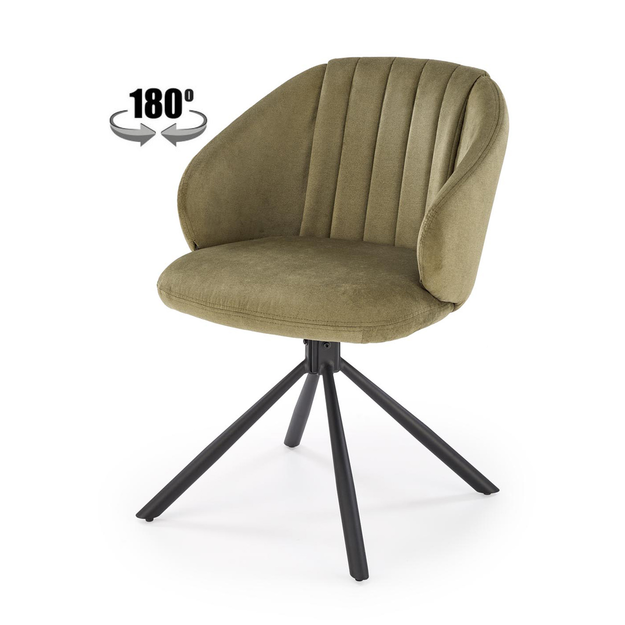 Стул HALMAR K533 оливковый/черный, поворотный