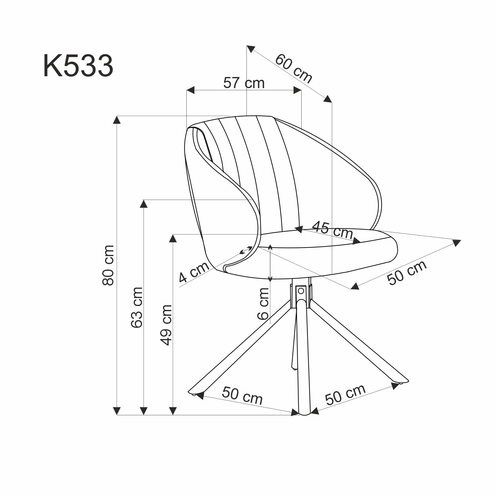 Стул HALMAR K533 оливковый/черный, поворотный