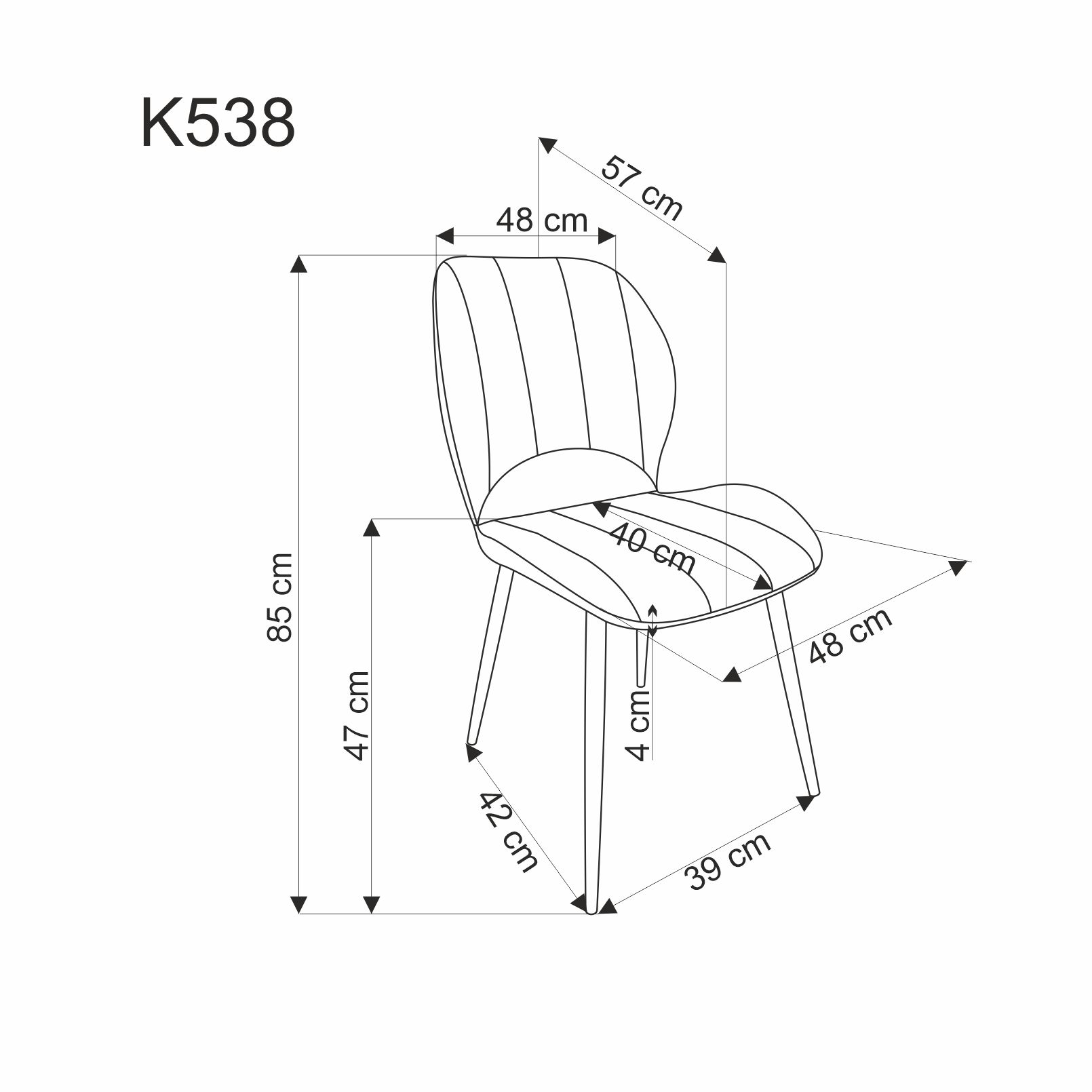 Стул HALMAR K538 темно-зеленый/черный