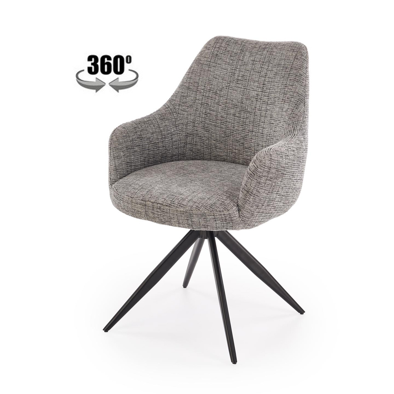 Стул HALMAR K564 серый/черный, поворотный