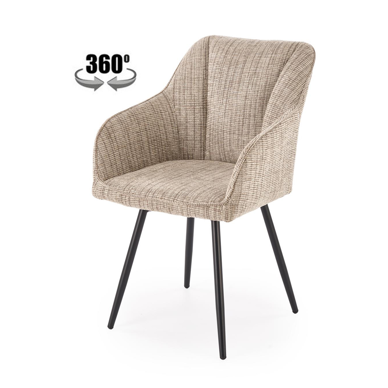 Стул HALMAR K576 бежевый/черный