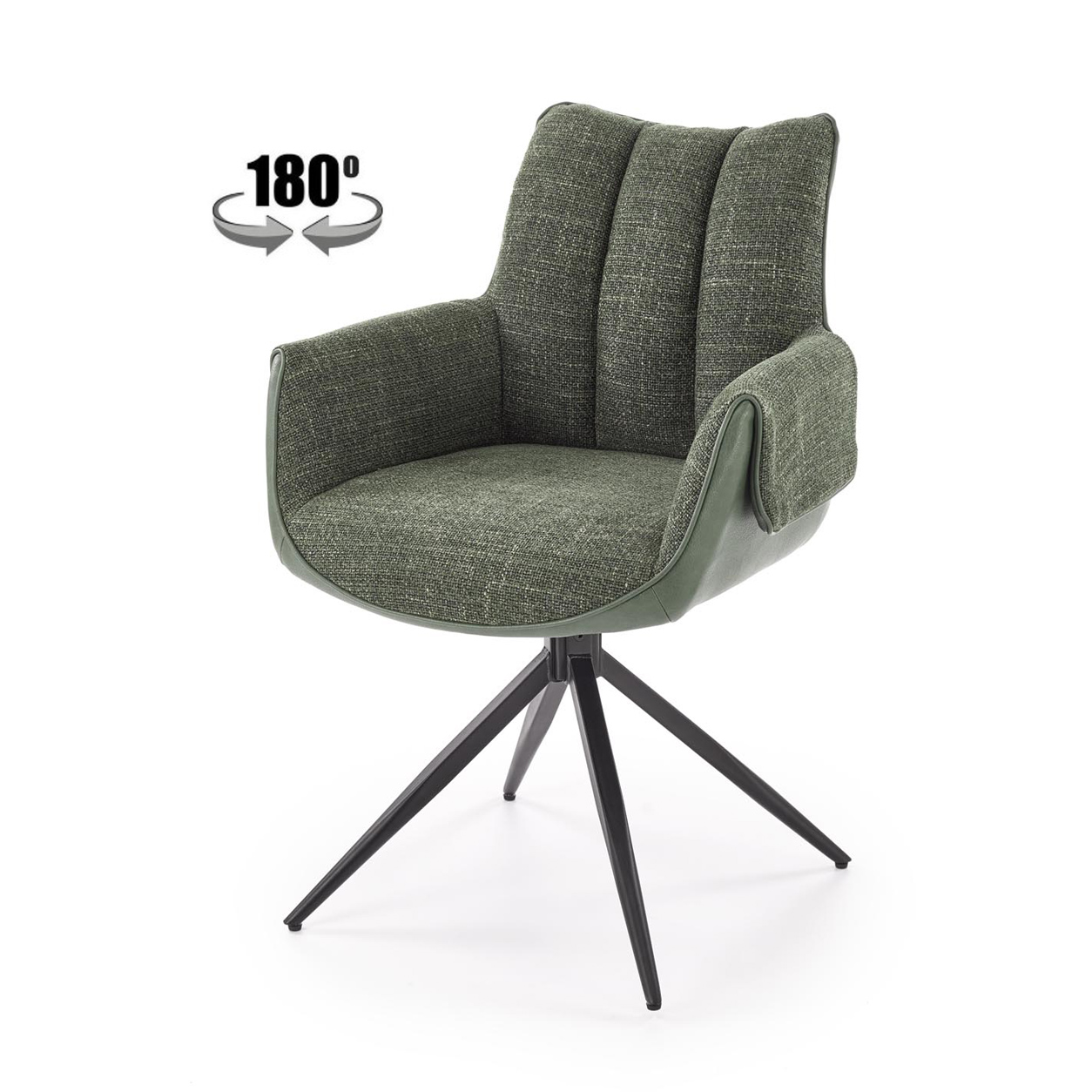 Стул HALMAR K579 зеленый/черный, поворотный