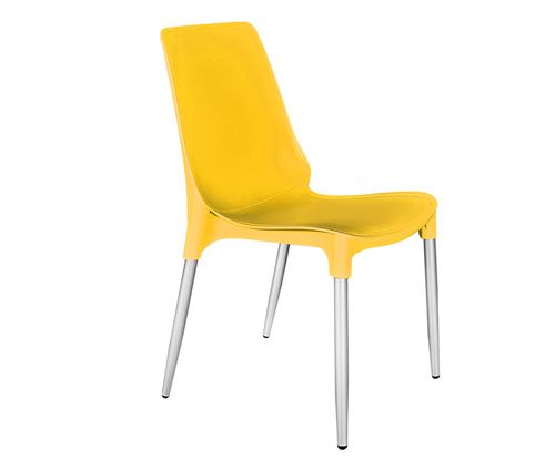 Стул Sheffilton SHT-S75-1 артикул СТ-105 желтый RAL1021/хром лак