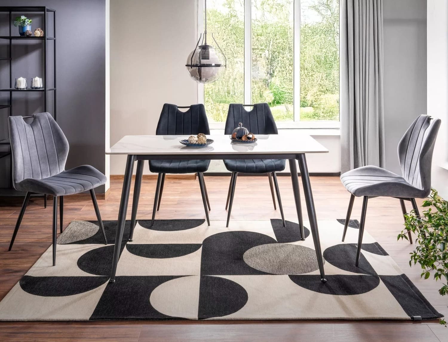Стул SIGNAL ARCO Velvet Bluvel 14 серый/черный