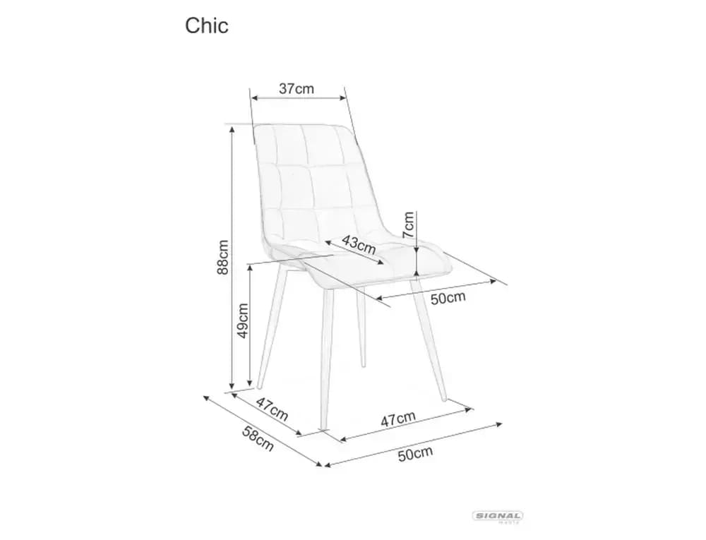 Стул SIGNAL CHIC Brego 34 бежевый/кашемир