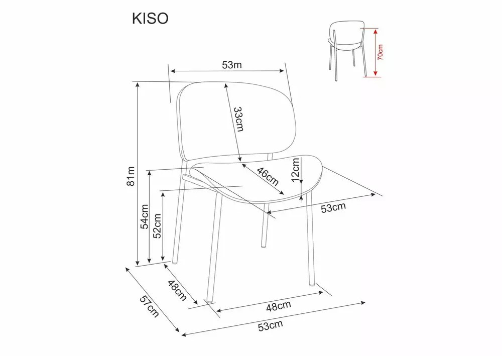 Стул SIGNAL KISO Noelle 45 капучино/кашемир