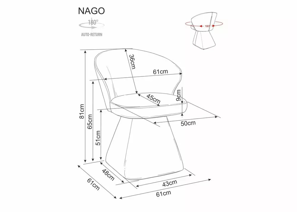 Стул SIGNAL NAGO Noelle 09 серый, поворотный