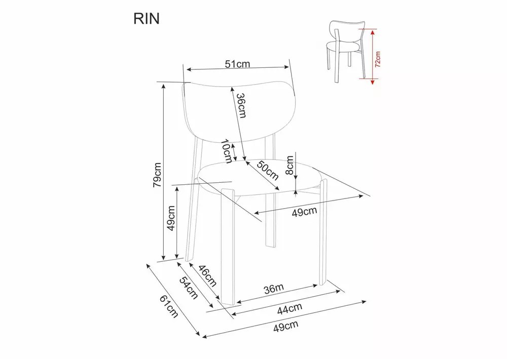 Стул SIGNAL RIN t.253 бежевый/черный