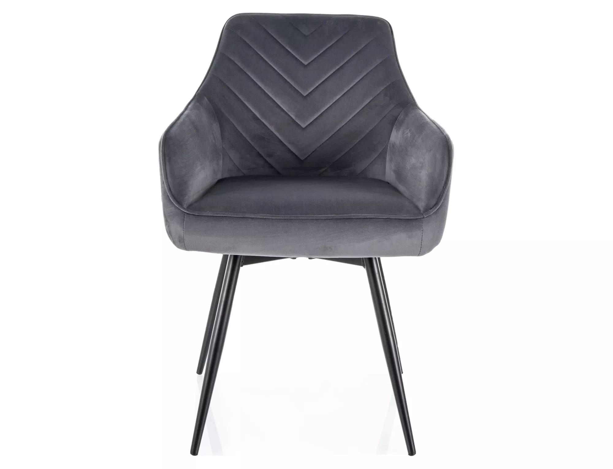 Стул SIGNAL SERVIO Velvet Bluvel 14 серый/черный, поворотный