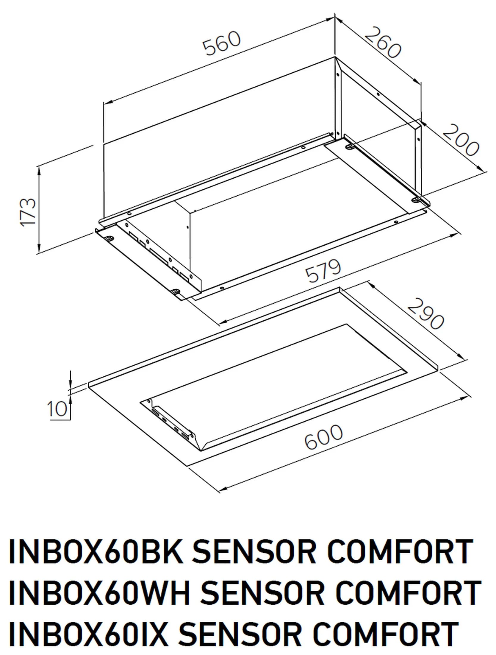 Вытяжка кухонная MEFERI INBOX60IX SENSOR COMFORT