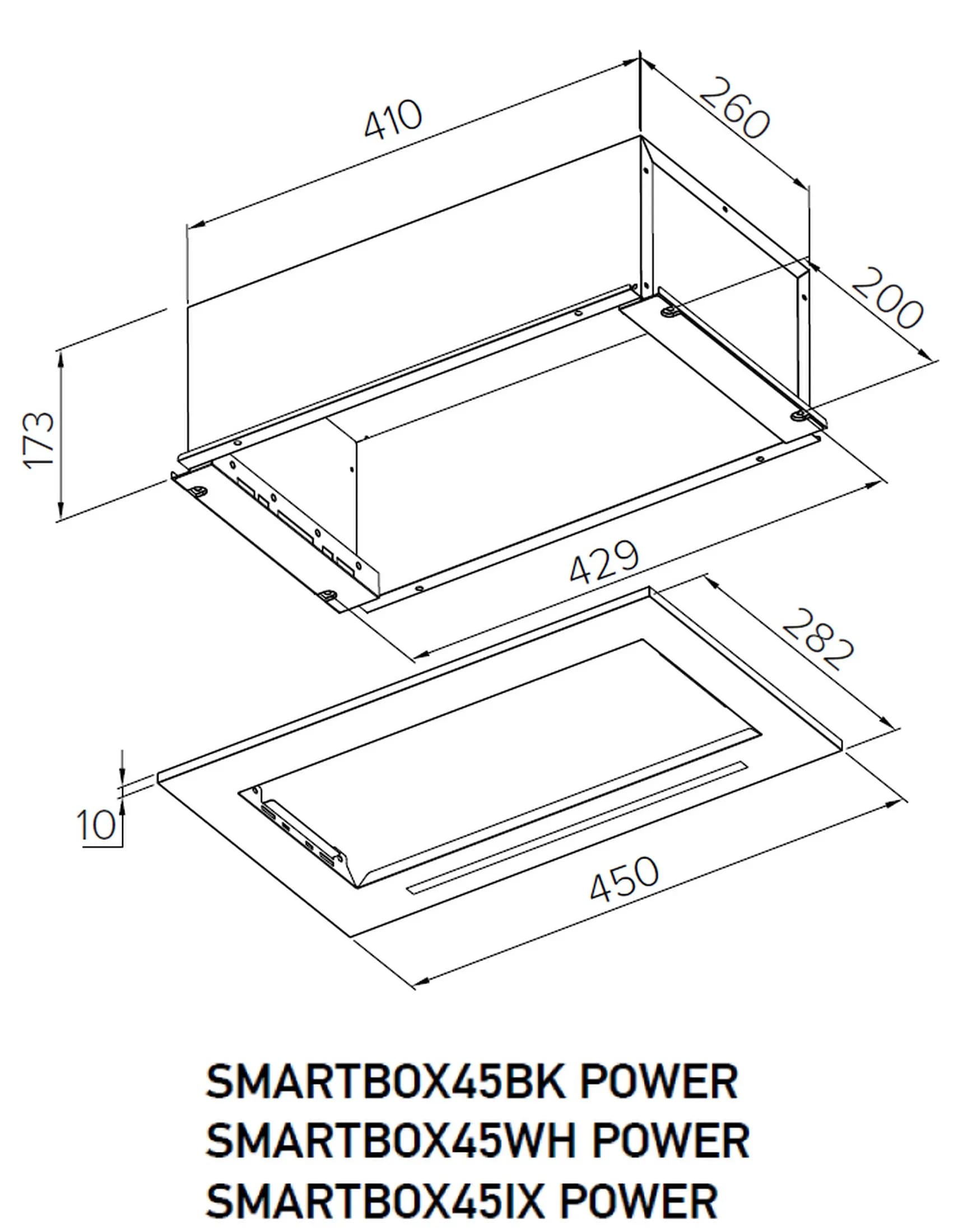 Вытяжка кухонная MEFERI SMARTBOX45WH POWER