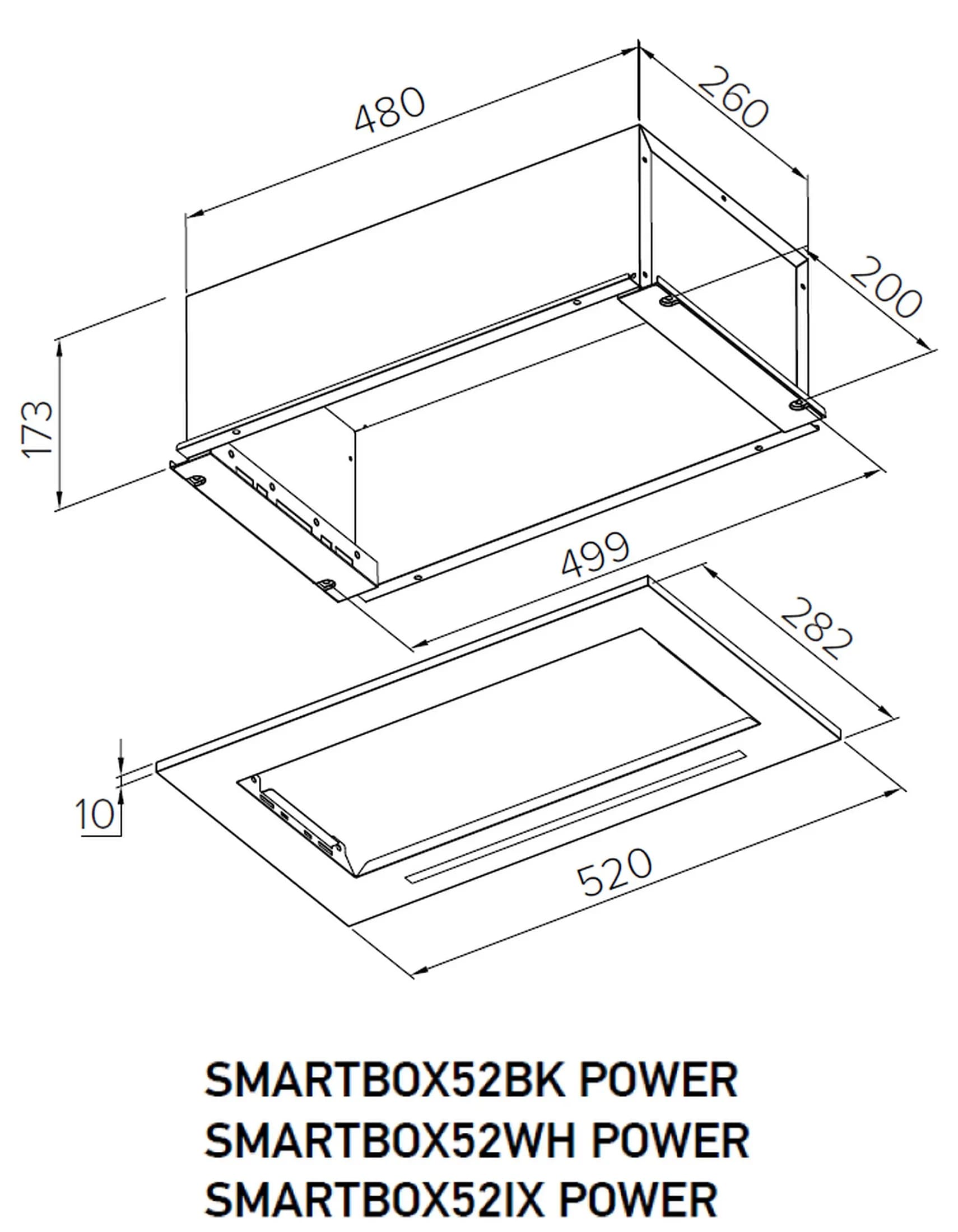 Вытяжка кухонная MEFERI SMARTBOX52IX POWER