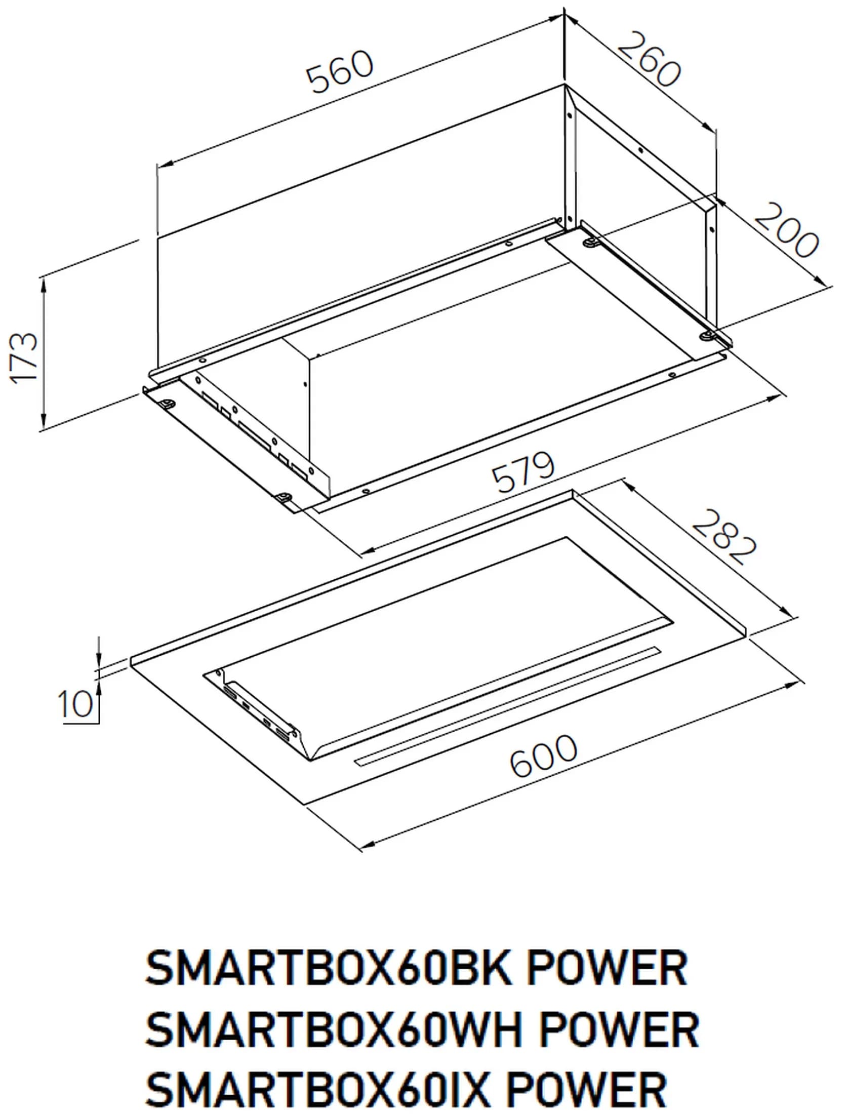 Вытяжка кухонная MEFERI SMARTBOX60WH POWER