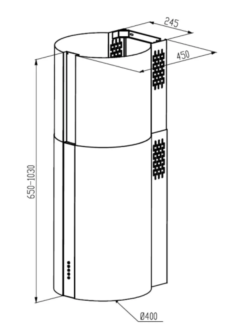 Вытяжка кухонная MEFERI TUBE40WH COMFORT PLUS
