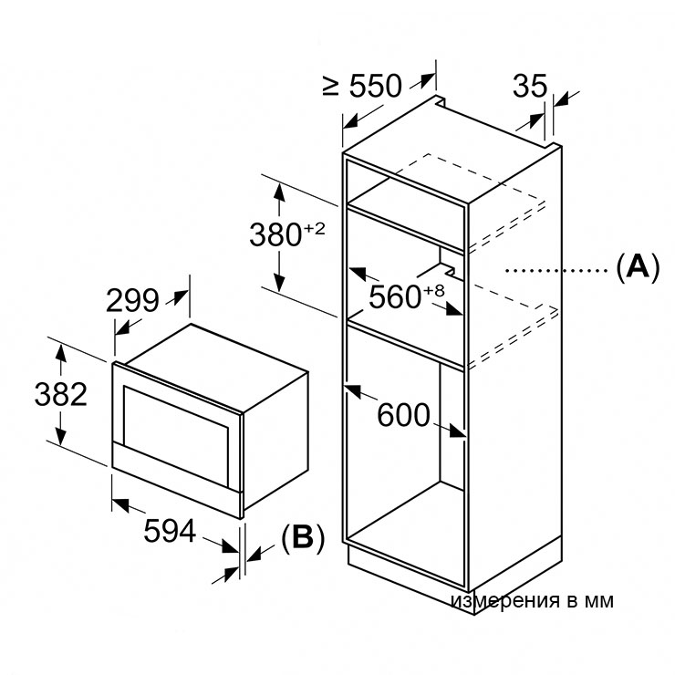 Микроволновая печь встраиваемая Bosch BFL7221B1