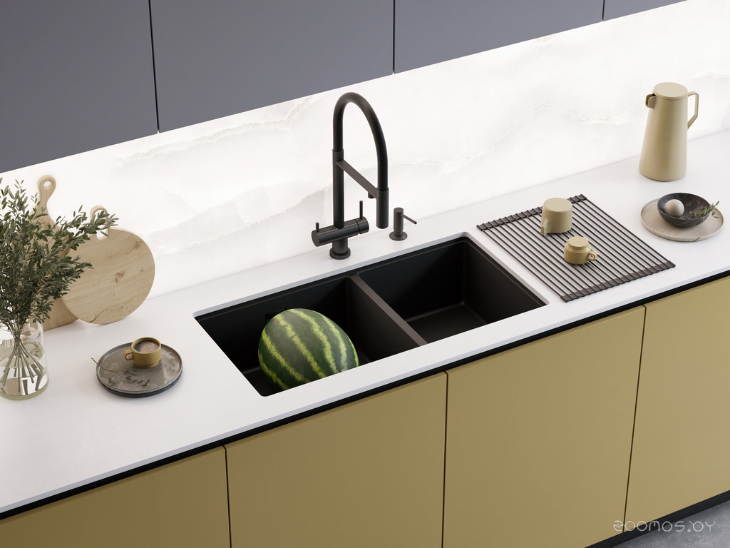 Omoikiri Taki 85-2-LB-U/IF Side GB (графит)