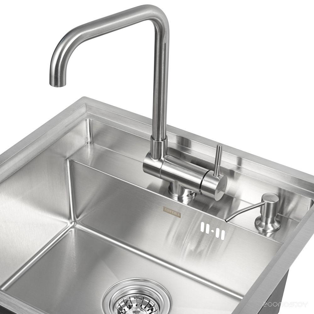 ARFEKA ECO AR 520*490 SATIN NANO со смесителем и дозатором
