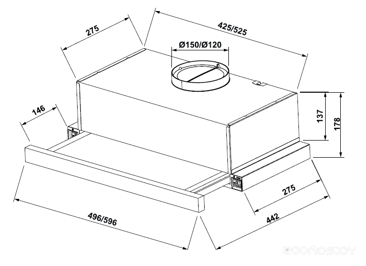 Кухонная вытяжка Kuppersberg Slimlux IV 60 BGL