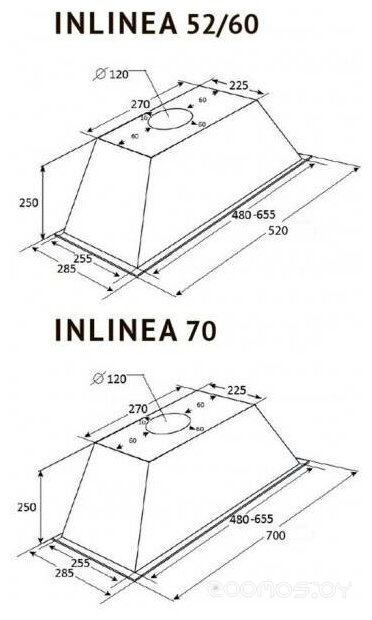 Кухонная вытяжка Kuppersberg INLINEA 70 WX