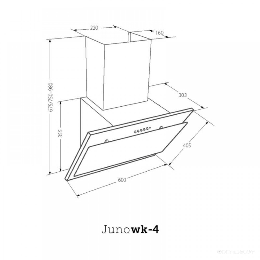 Кухонная вытяжка AKPO Juno Eco 60 wk-4 чёрный